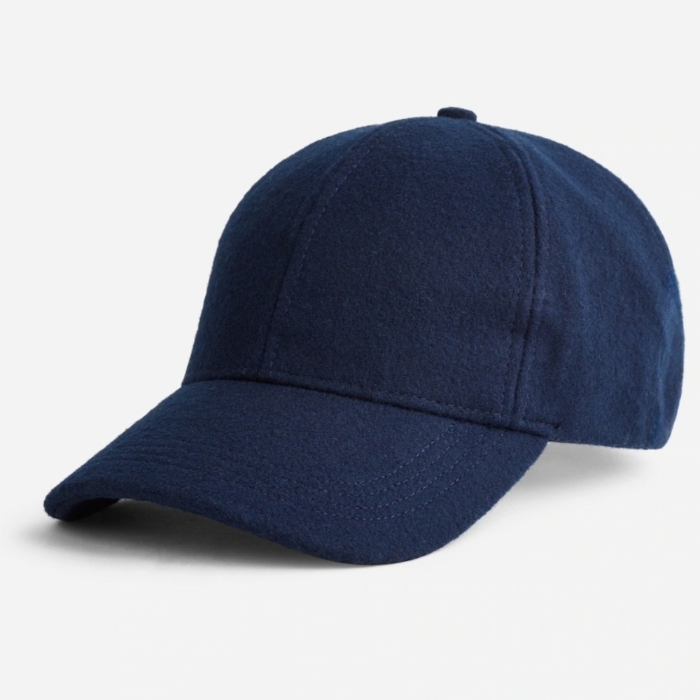 Madewell Wool Baseball Hat In Juniper Berry